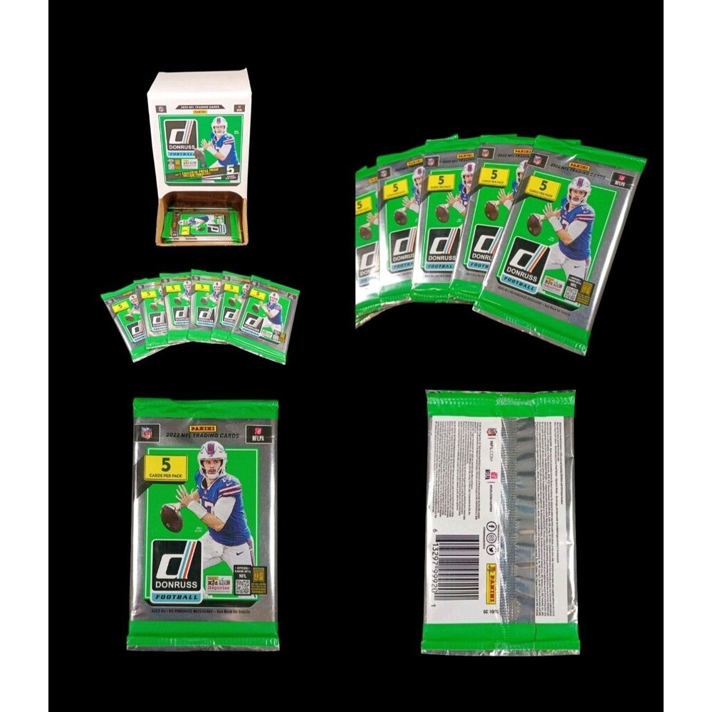 5 Pack Lot Of 2022 Donruss Football 5 Pack Of 5 Cards, 25 Cards Total NFL Panini